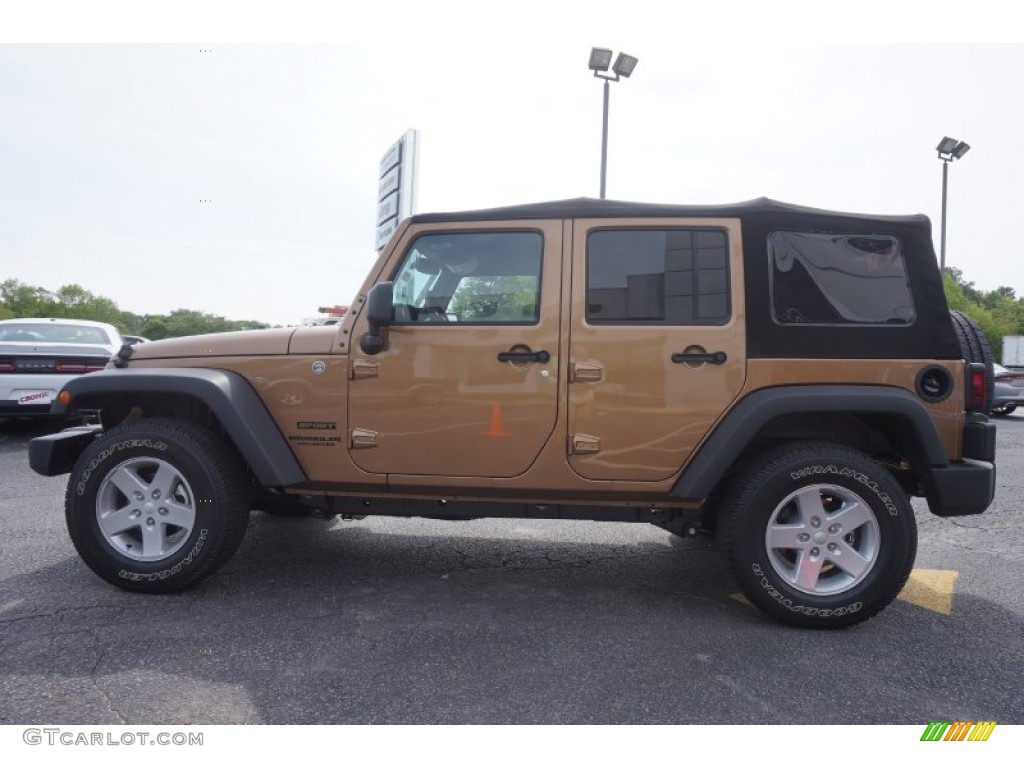 Copper Brown Pearl 2015 Jeep Wrangler Unlimited Sport S 4x4 Exterior Photo #103393551