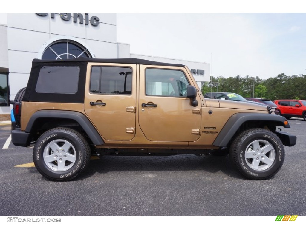 Copper Brown Pearl 2015 Jeep Wrangler Unlimited Sport S 4x4 Exterior Photo #103393585