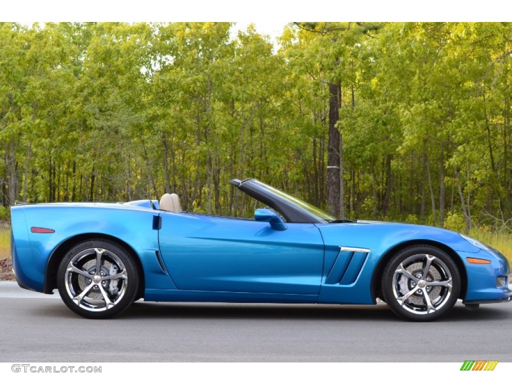 2010 Corvette Grand Sport Convertible - Jetstream Blue Metallic / Cashmere photo #10