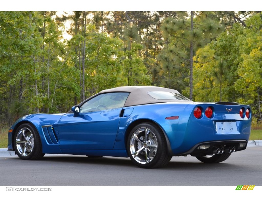 2010 Corvette Grand Sport Convertible - Jetstream Blue Metallic / Cashmere photo #36