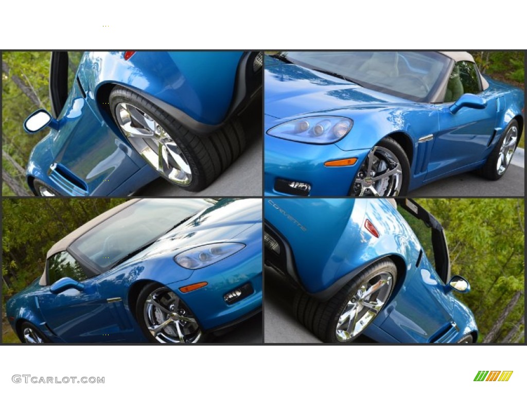 2010 Corvette Grand Sport Convertible - Jetstream Blue Metallic / Cashmere photo #56