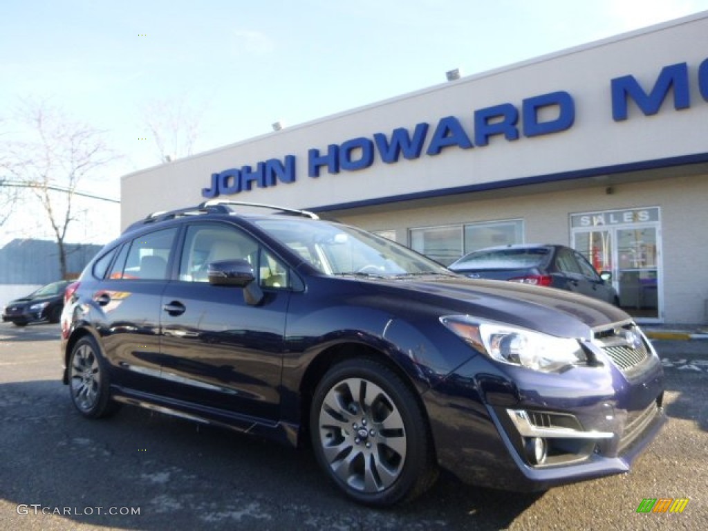 2015 Impreza 2.0i Sport Premium 5 Door - Deep Sea Blue Pearl / Ivory photo #1