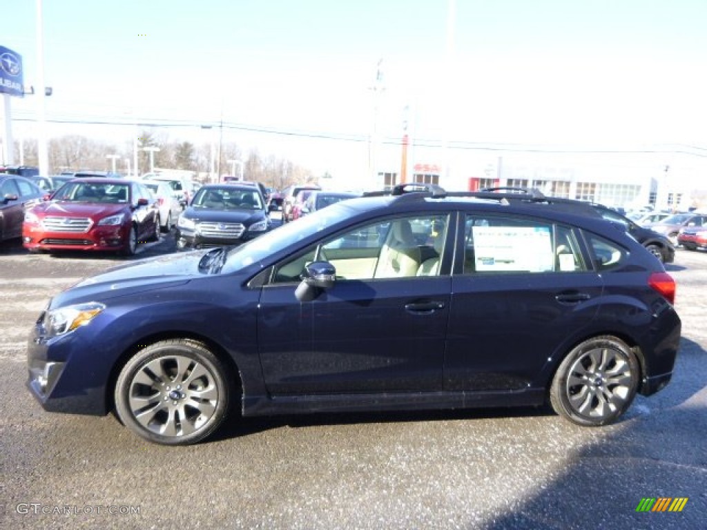 2015 Impreza 2.0i Sport Premium 5 Door - Deep Sea Blue Pearl / Ivory photo #5