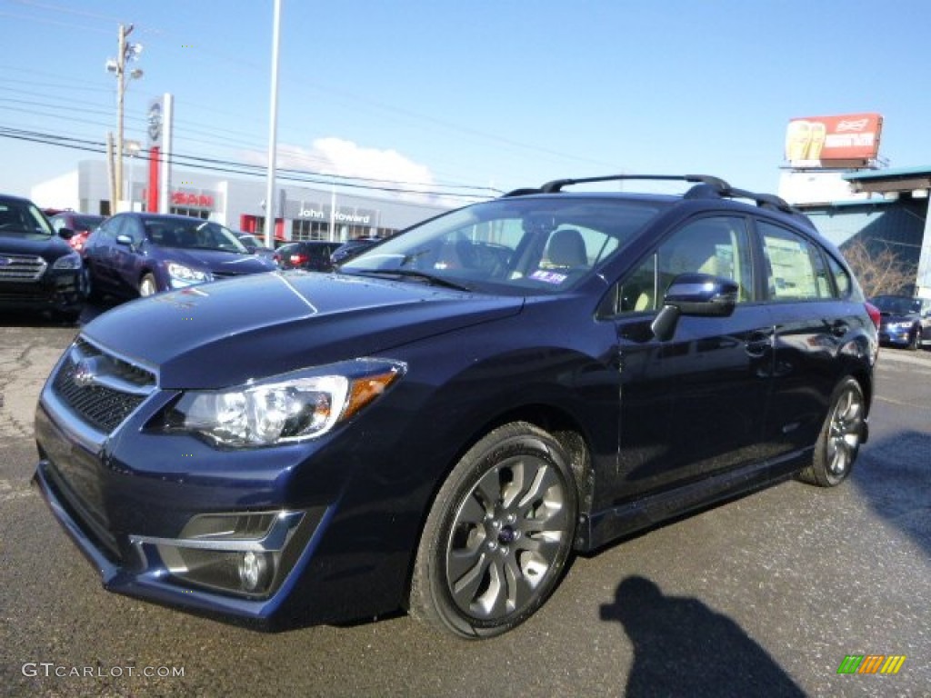 2015 Impreza 2.0i Sport Premium 5 Door - Deep Sea Blue Pearl / Ivory photo #6