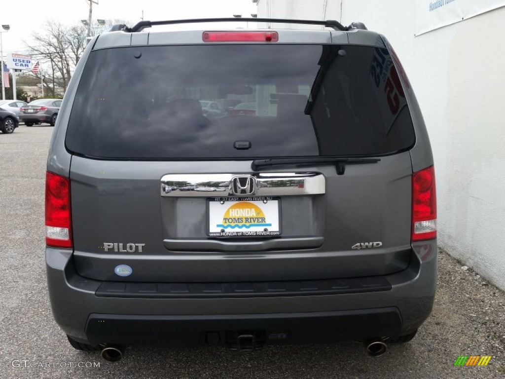 2009 Pilot EX-L 4WD - Nimbus Gray Metallic / Beige photo #8