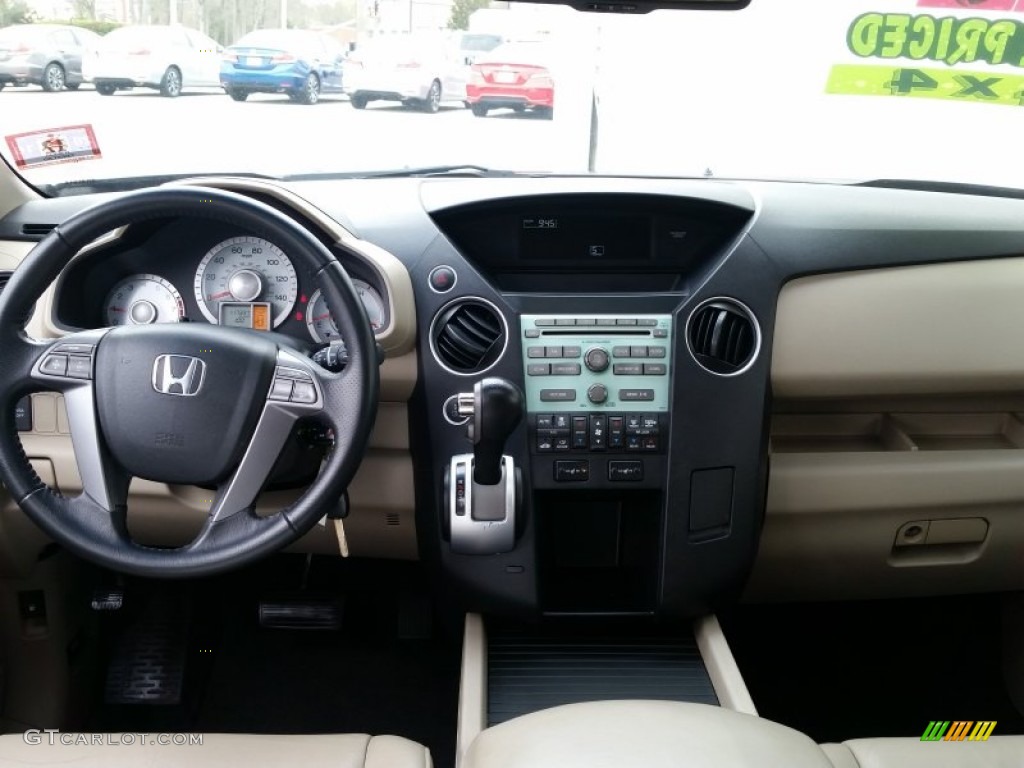 2009 Pilot EX-L 4WD - Nimbus Gray Metallic / Beige photo #13