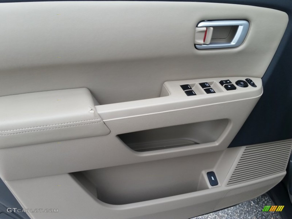 2009 Pilot EX-L 4WD - Nimbus Gray Metallic / Beige photo #16