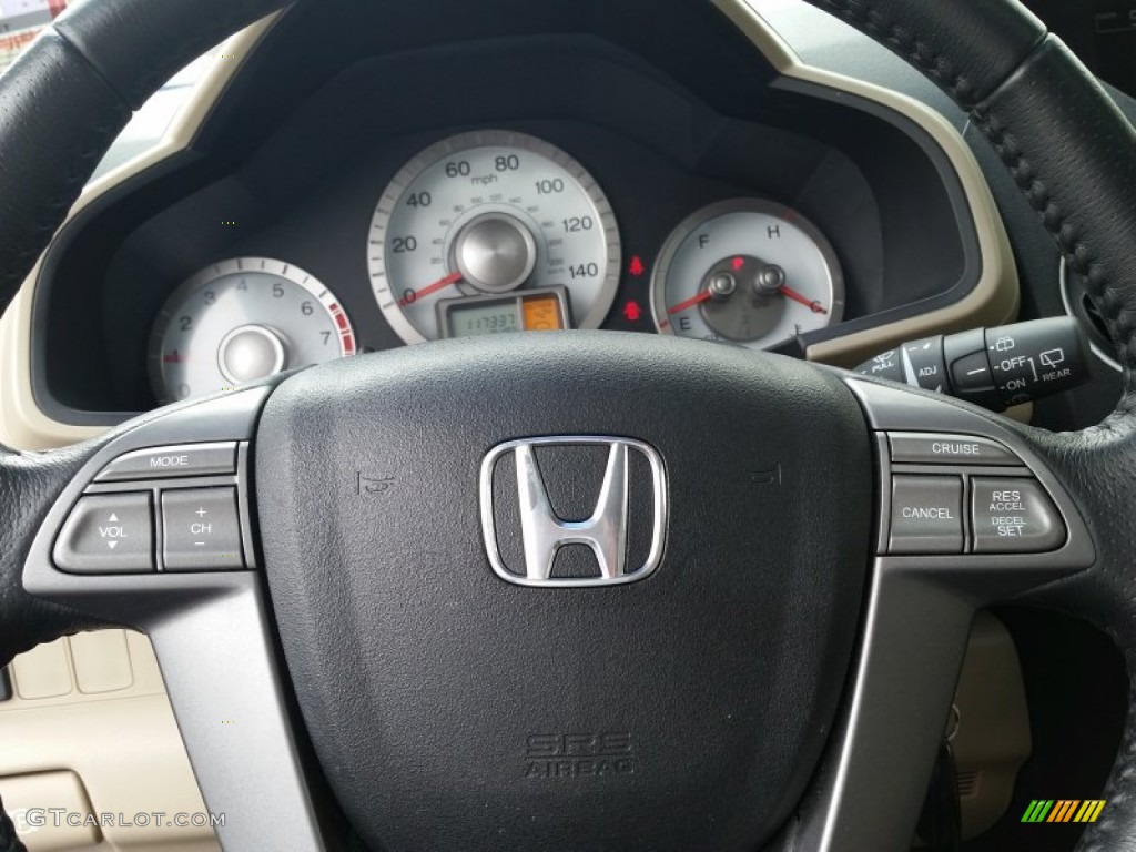 2009 Pilot EX-L 4WD - Nimbus Gray Metallic / Beige photo #22