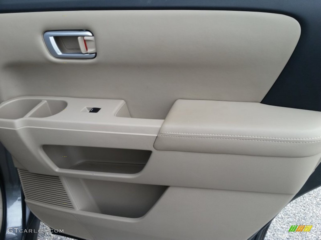 2009 Pilot EX-L 4WD - Nimbus Gray Metallic / Beige photo #24