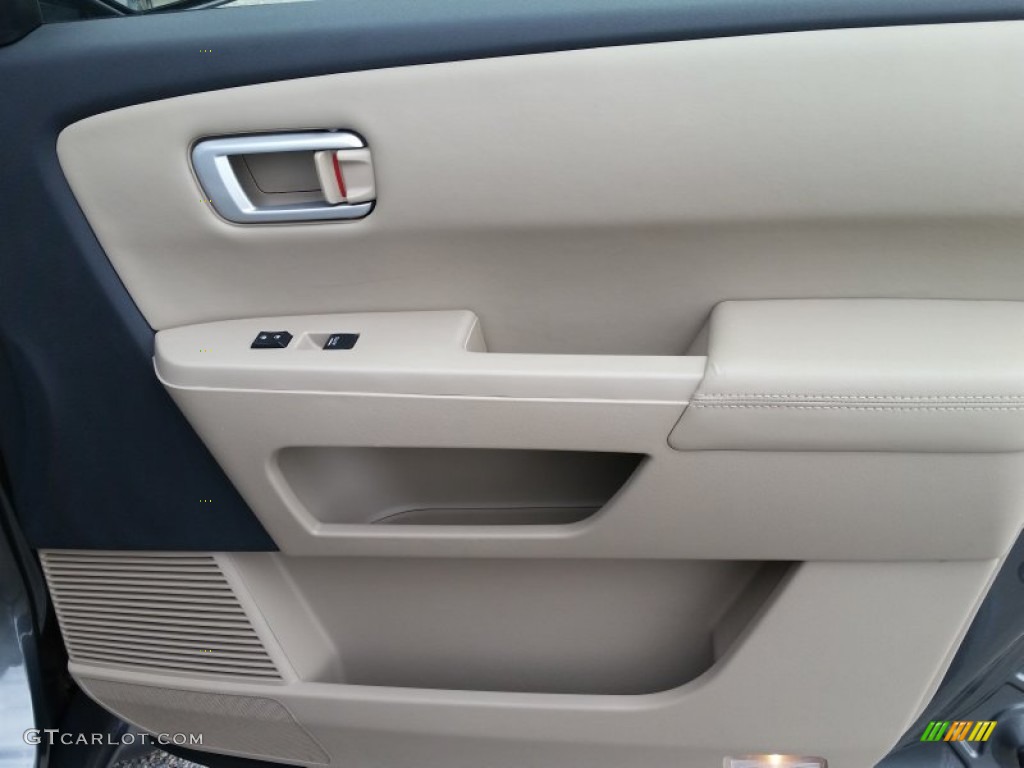 2009 Pilot EX-L 4WD - Nimbus Gray Metallic / Beige photo #26