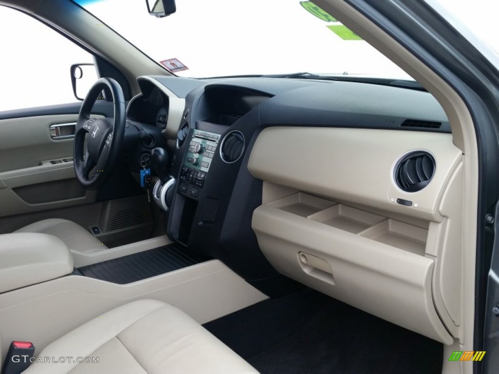 2009 Pilot EX-L 4WD - Nimbus Gray Metallic / Beige photo #27