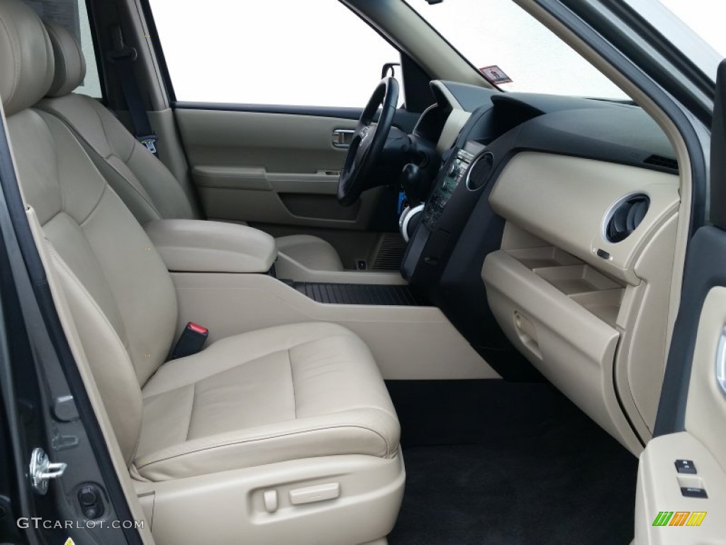 2009 Pilot EX-L 4WD - Nimbus Gray Metallic / Beige photo #28