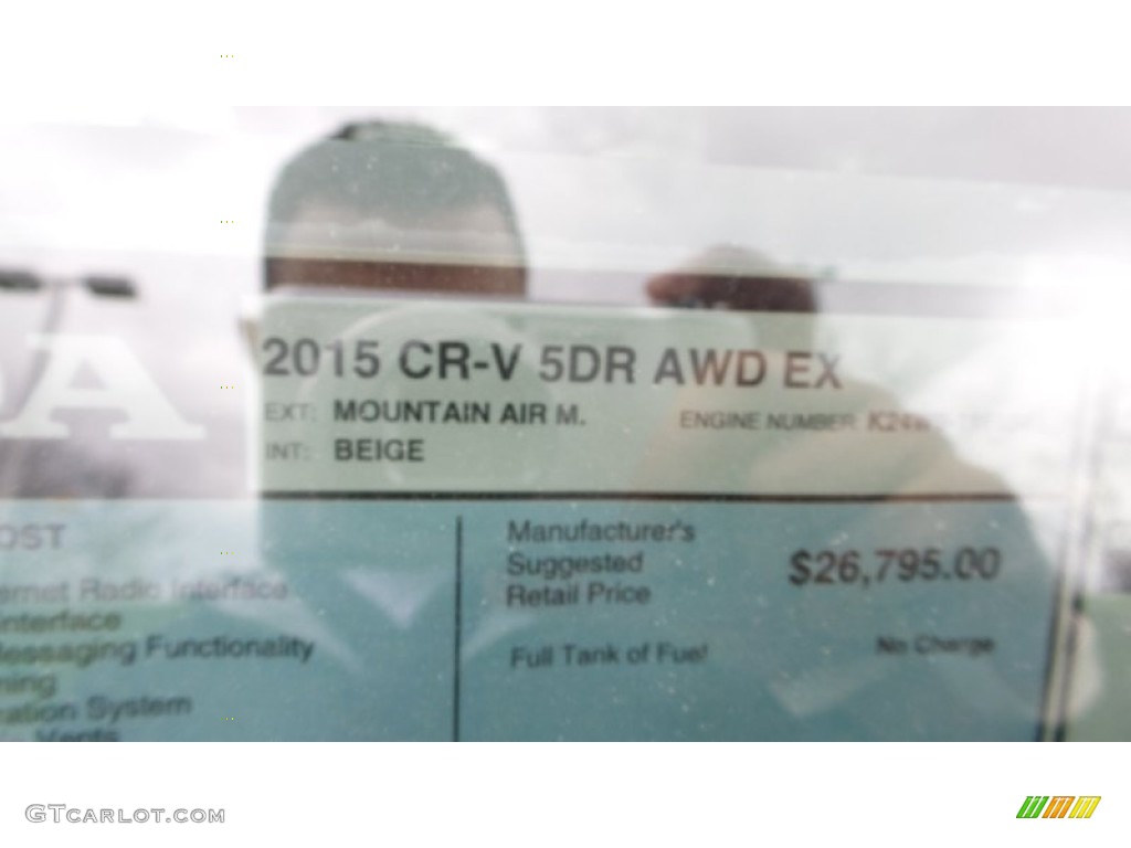 2015 CR-V EX AWD - Mountain Air Metallic / Beige photo #3