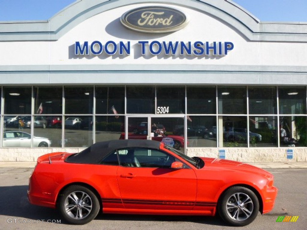 2014 Mustang V6 Premium Convertible - Race Red / Charcoal Black photo #1