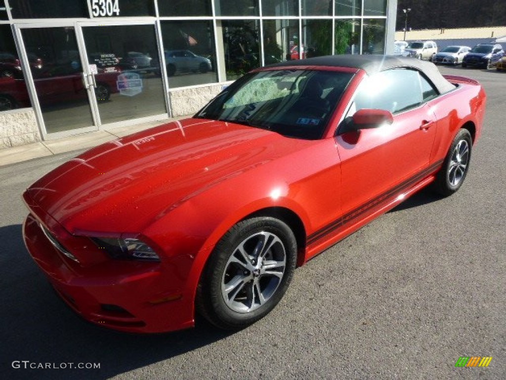 2014 Mustang V6 Premium Convertible - Race Red / Charcoal Black photo #23