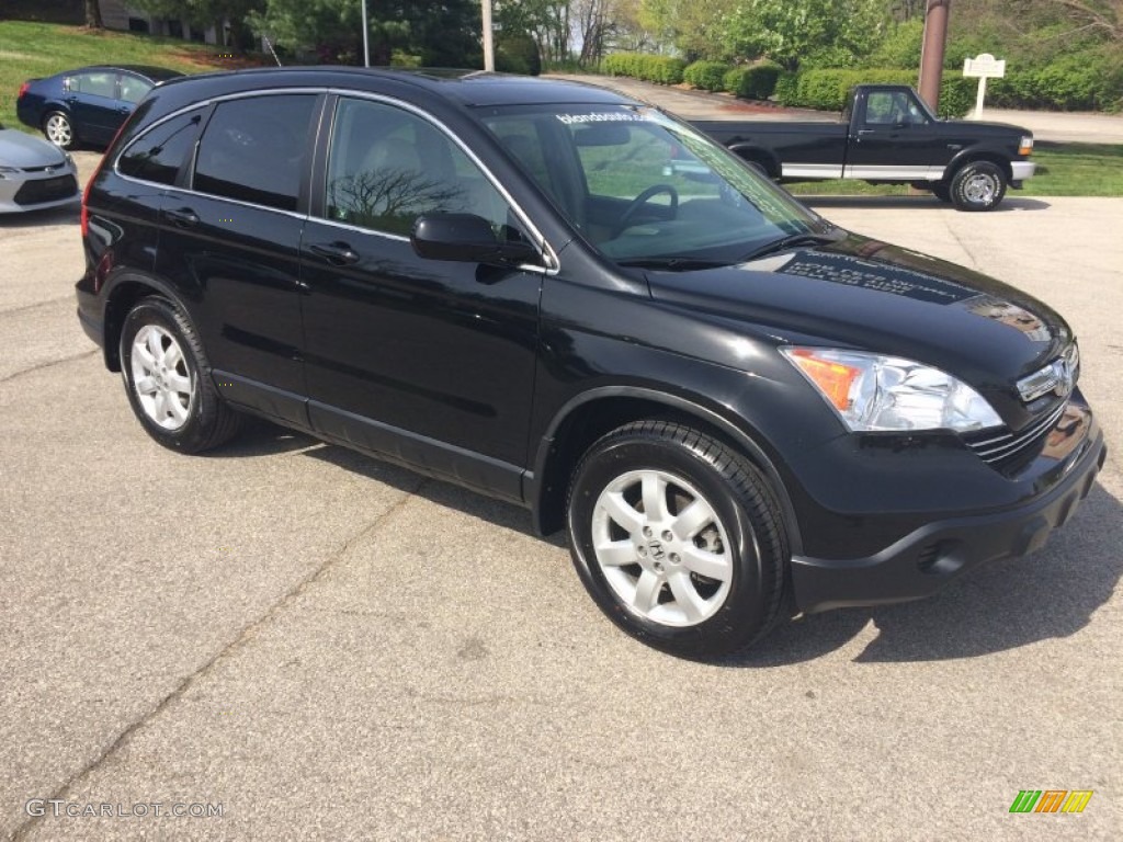 2009 CR-V EX-L 4WD - Crystal Black Pearl / Ivory photo #2