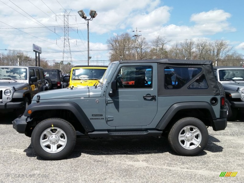 2015 Wrangler Sport 4x4 - Anvil / Black photo #3