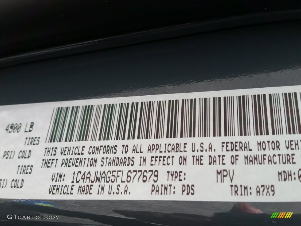 2015 Wrangler Sport 4x4 - Anvil / Black photo #8