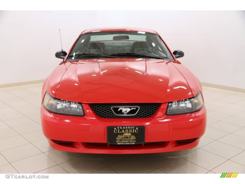 2004 Mustang V6 Coupe - Torch Red / Medium Graphite photo #2