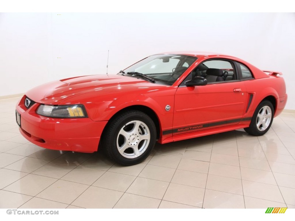 2004 Mustang V6 Coupe - Torch Red / Medium Graphite photo #3