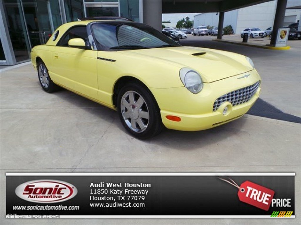 2002 Thunderbird Deluxe Roadster - Inspiration Yellow / Inspiration Yellow photo #1