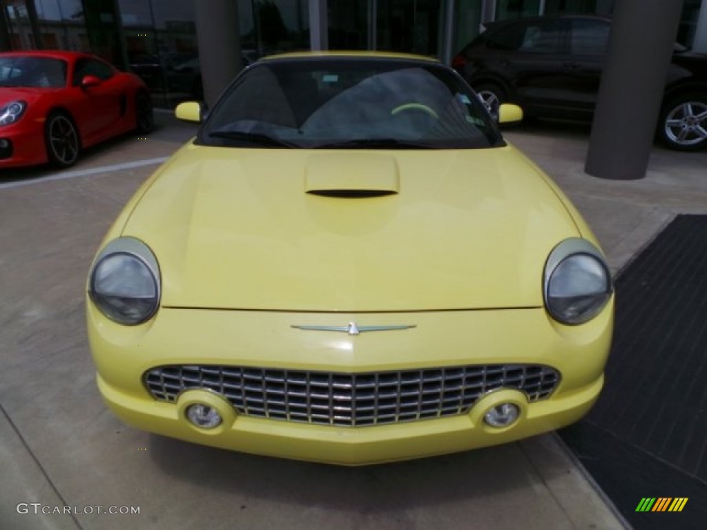 2002 Thunderbird Deluxe Roadster - Inspiration Yellow / Inspiration Yellow photo #2