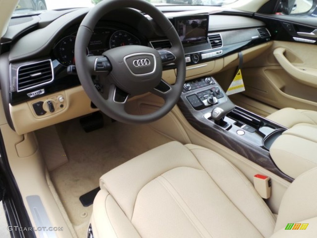 Velvet Beige Interior 2015 Audi A8 L 4.0T quattro Photo #103412038