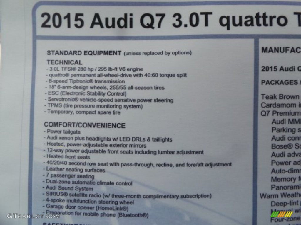 2015 Q7 3.0 Premium Plus quattro - Teak Brown Metallic / Cardamom Beige photo #33