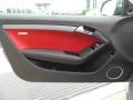 2015 Audi RS 5 Exclusive Black/Red Interior Door Panel Photo