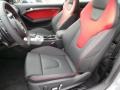2015 Audi RS 5 Exclusive Black/Red Interior Front Seat Photo
