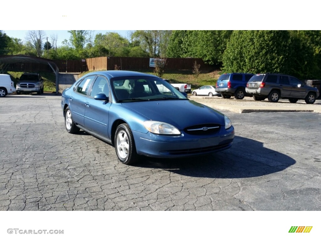 2002 Taurus SE - Blue Metallic / Medium Graphite photo #7
