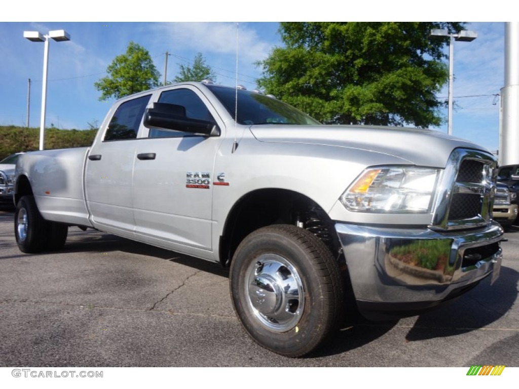 Bright Silver Metallic 2015 Ram 3500 Tradesman Crew Cab 4x4 Dual Rear Wheel Exterior Photo #103424323