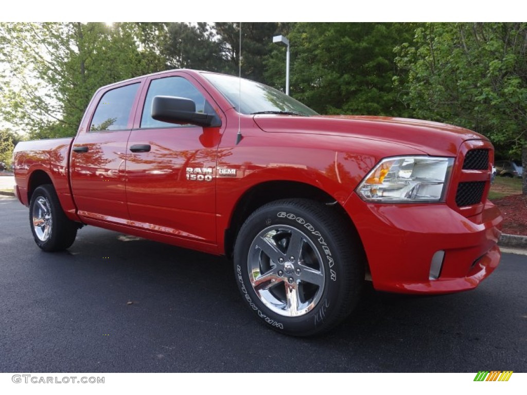 Flame Red 2015 Ram 1500 Express Crew Cab Exterior Photo #103425598