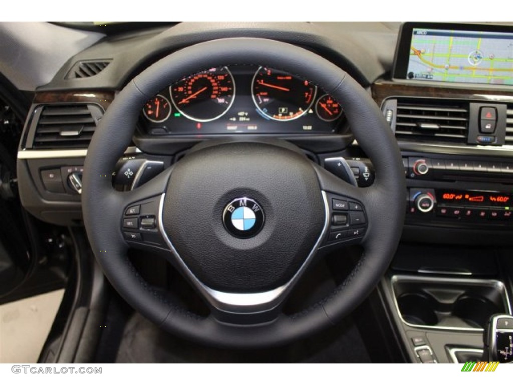 2015 BMW 3 Series 335i xDrive Gran Turismo Black Steering Wheel Photo #103428154