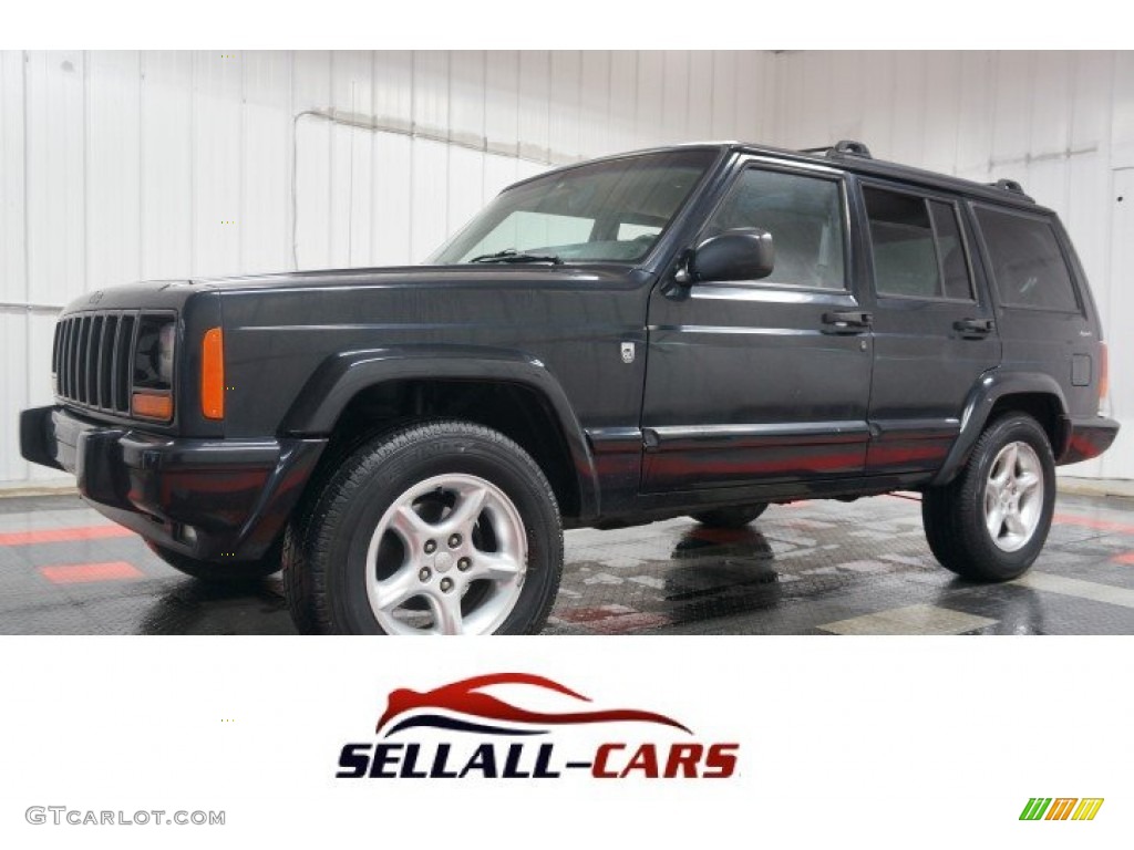 2001 Cherokee Sport 4x4 - Black / Agate photo #1