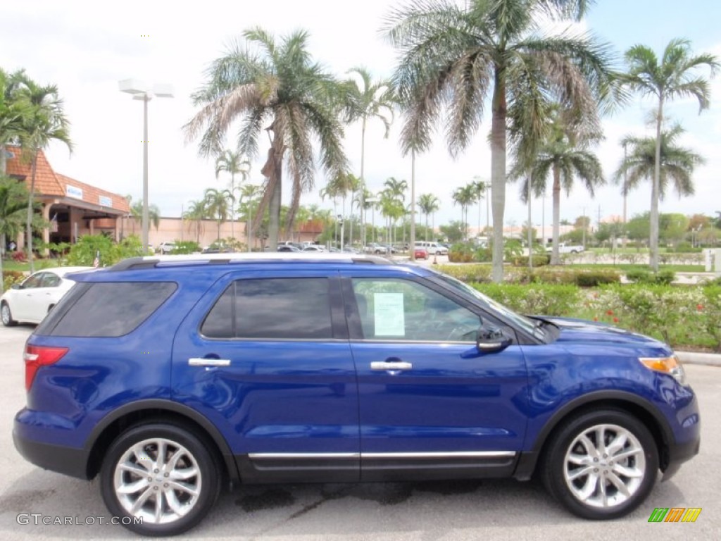 2014 Explorer XLT - Deep Impact Blue / Charcoal Black photo #5