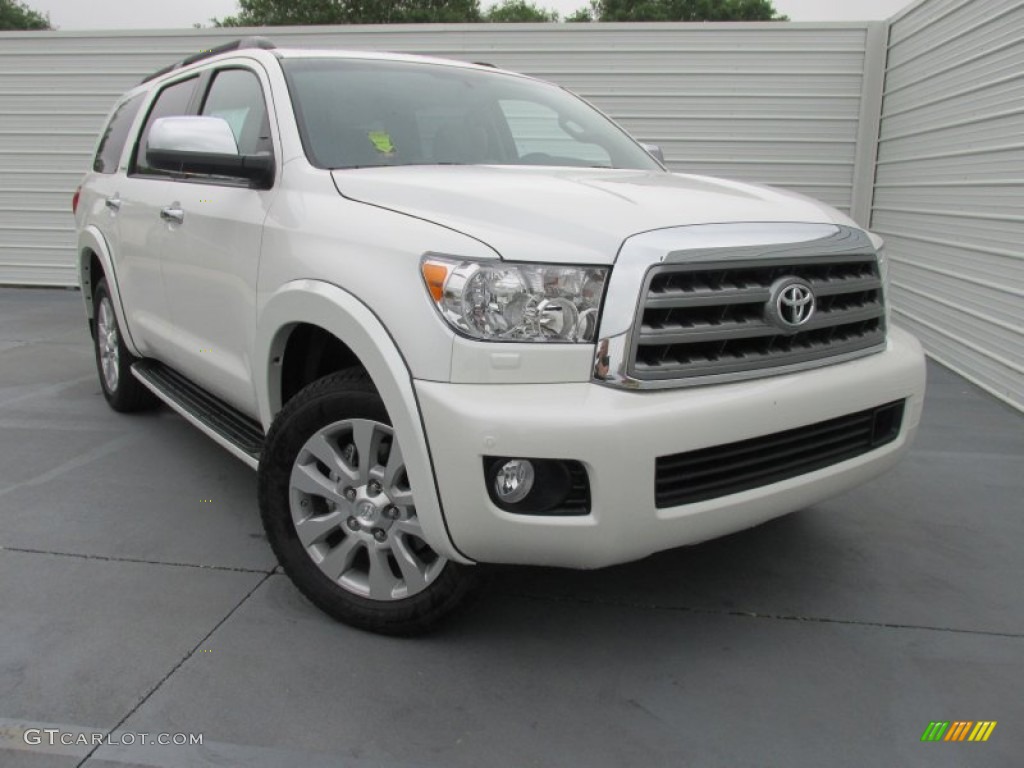Blizzard Pearl 2015 Toyota Sequoia Platinum Exterior Photo #103429972