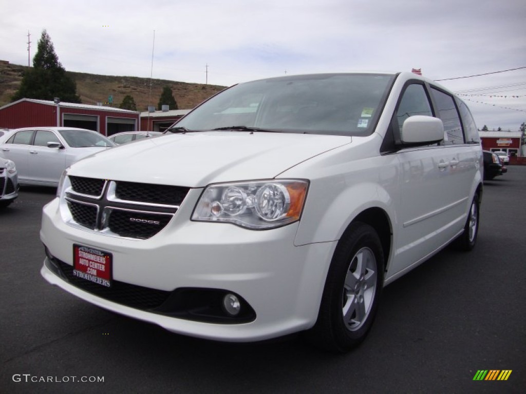 2012 Grand Caravan Crew - Stone White / Black/Light Graystone photo #3