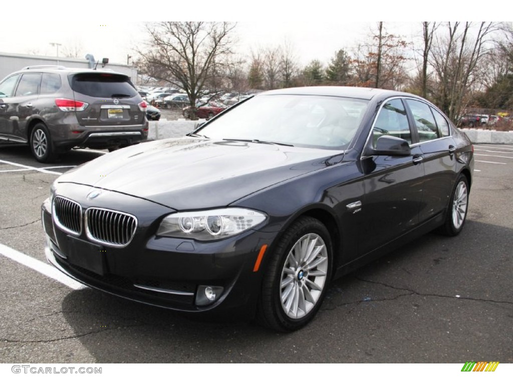 2012 5 Series 535i xDrive Sedan - Dark Graphite Metallic II / Oyster/Black photo #2