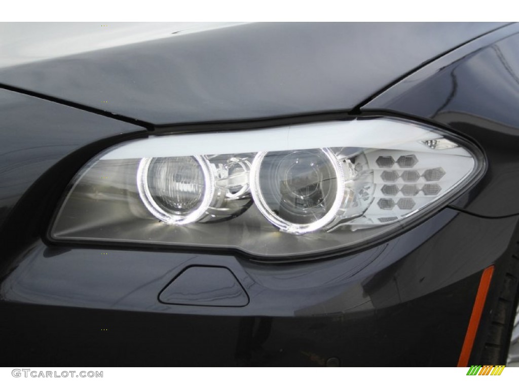 2012 5 Series 535i xDrive Sedan - Dark Graphite Metallic II / Oyster/Black photo #14