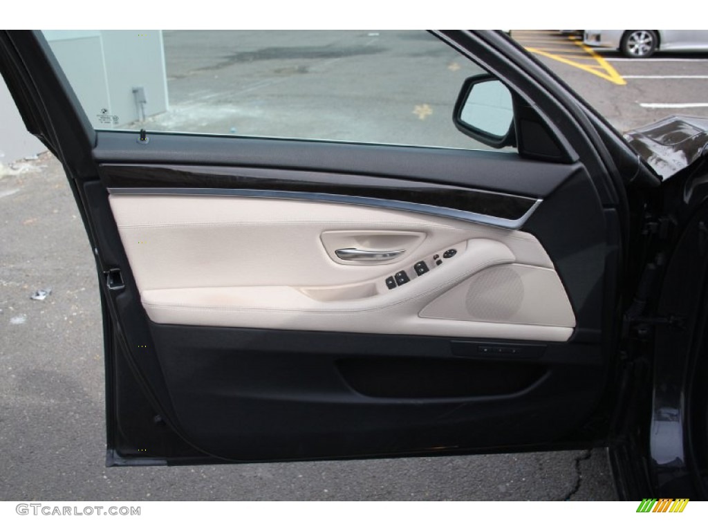 2012 5 Series 535i xDrive Sedan - Dark Graphite Metallic II / Oyster/Black photo #22