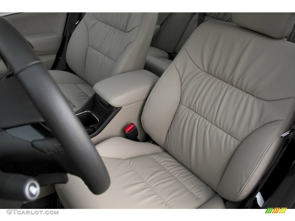 2015 Civic Hybrid-L Sedan - White Orchid Pearl / Beige photo #11