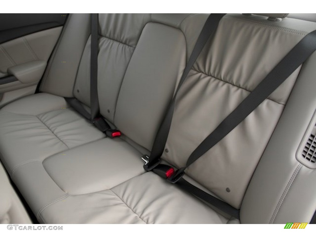 2015 Civic Hybrid-L Sedan - White Orchid Pearl / Beige photo #14