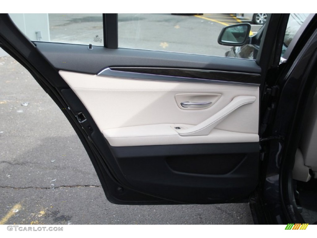 2012 5 Series 535i xDrive Sedan - Dark Graphite Metallic II / Oyster/Black photo #31