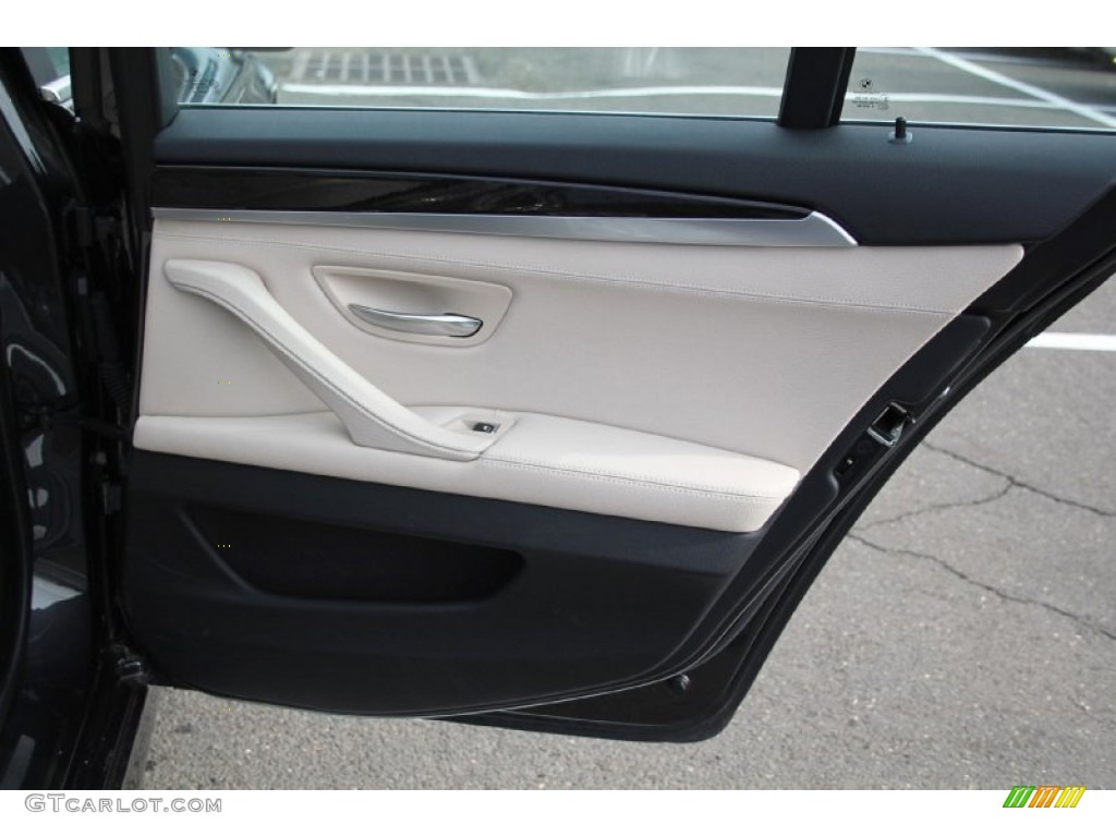 2012 5 Series 535i xDrive Sedan - Dark Graphite Metallic II / Oyster/Black photo #38