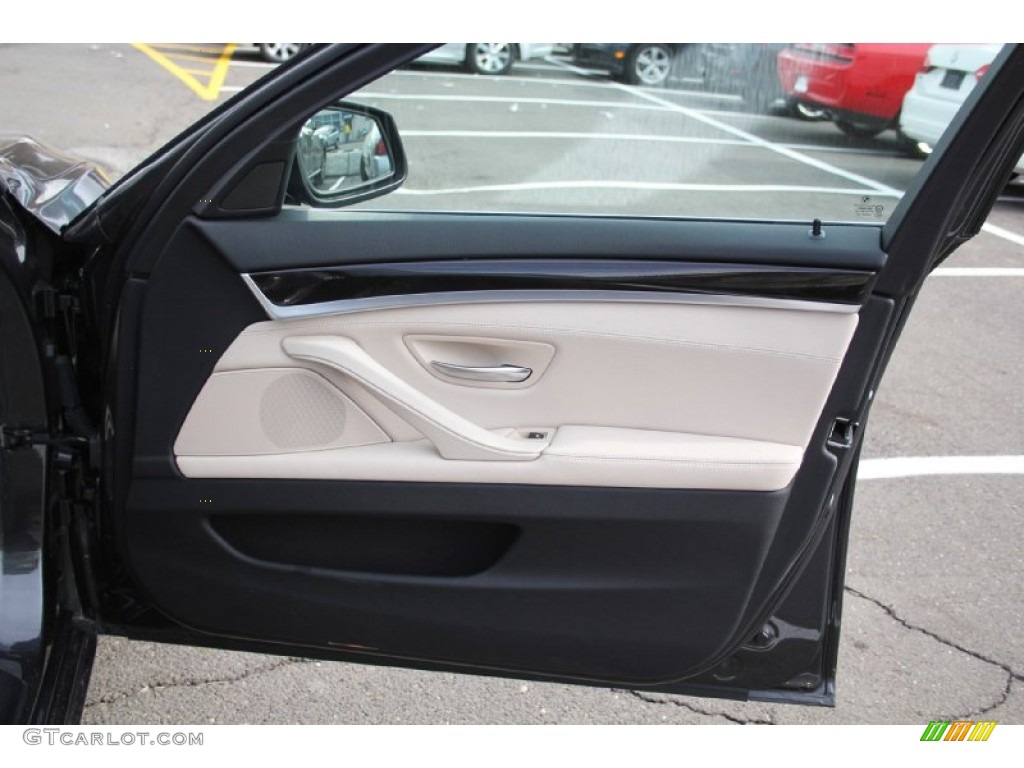2012 5 Series 535i xDrive Sedan - Dark Graphite Metallic II / Oyster/Black photo #42