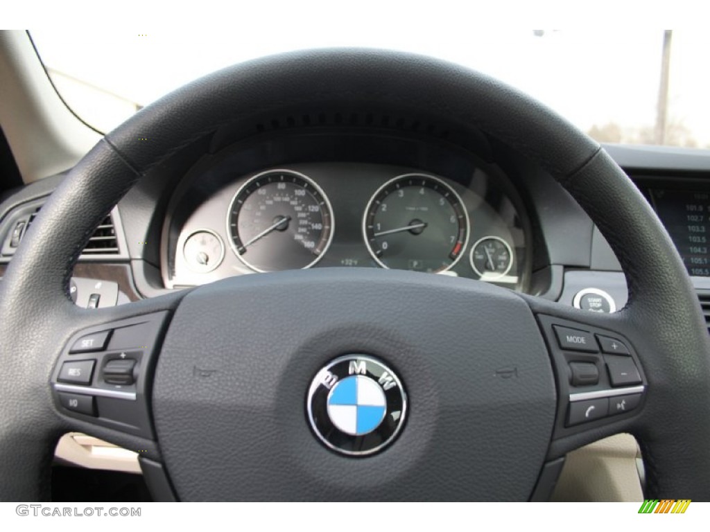 2012 5 Series 535i xDrive Sedan - Dark Graphite Metallic II / Oyster/Black photo #51