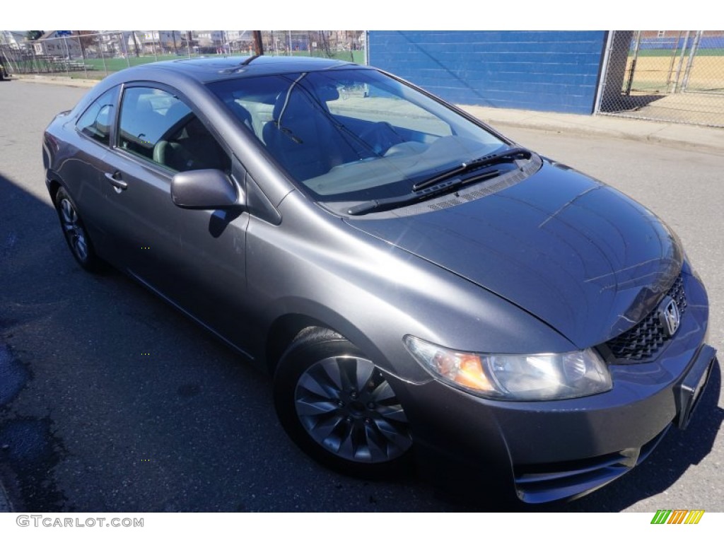 2009 Civic EX-L Coupe - Polished Metal Metallic / Gray photo #1