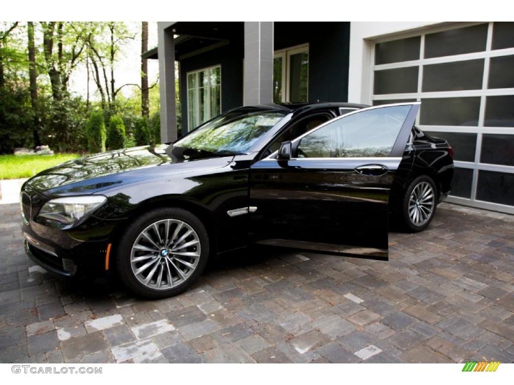 2012 7 Series 740i Sedan - Jet Black / Oyster/Black photo #4