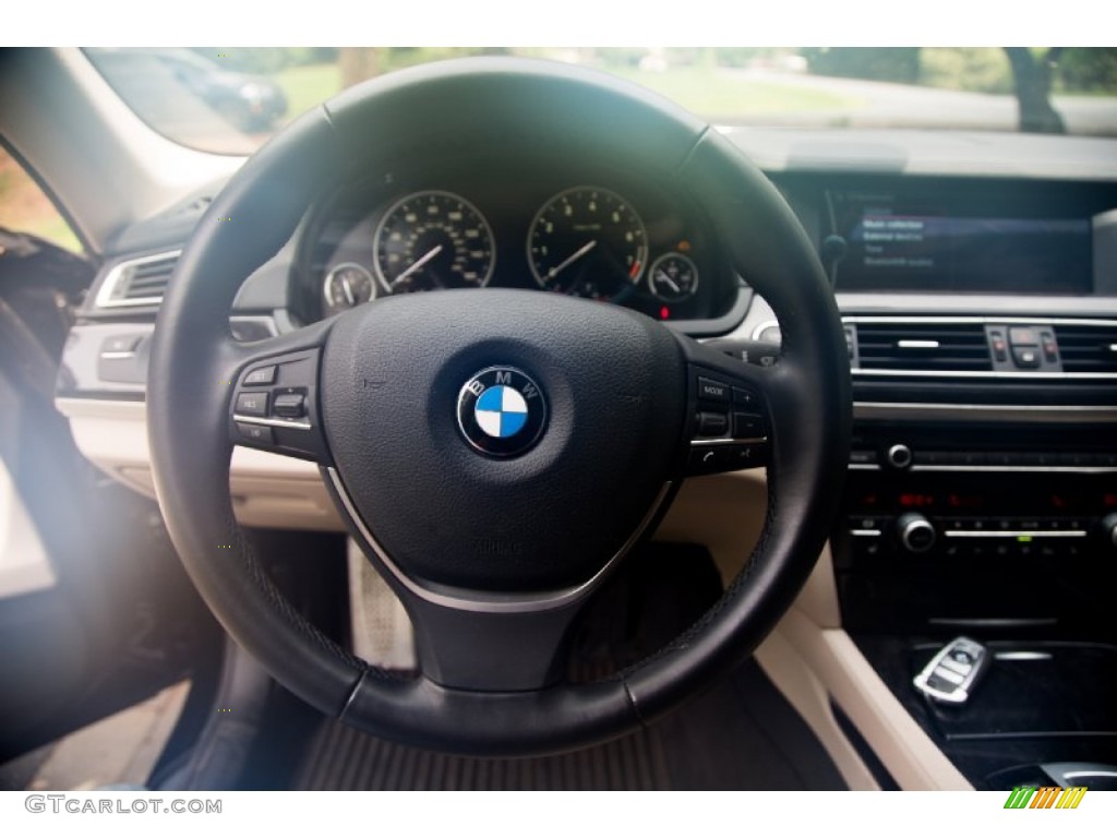 2012 7 Series 740i Sedan - Jet Black / Oyster/Black photo #6